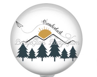Wanderlust Badge Reel - Traveler Badge Reel - Explorer Badge Reel - Nurse Gift - Traveler Gift
