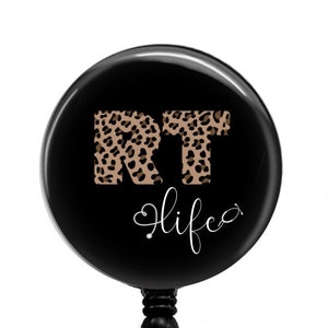 RT Life Badge Reel Respiratory Therapy Badge Reel - RT Badge reel - Respiratory Therapist Badge Reel - RT Badge Holder - Messy Bun - Gift