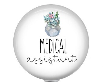 Medical Assistant Badge Reel - Medical Assistant Badge Holder - Medical Assistant gift - MA Badge Reel  -  1.5" Retractable Badge Reel