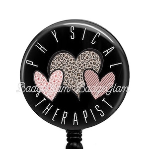 Physical Therapy Badge Reel - Physical Therapist Badge Holder -  Physical Therapist - Physical Therapist Badge - Gift