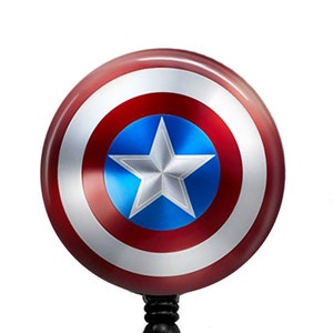 Captain America, Name Badge Holder, Retractable ID Badge Holder, Name Tag, Captain  America Shield Badge Reel 