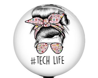 ER Tech Badge Reel - Tech Badge Holder - id Holder - ER Tech Gift - 1.5 inch Retractable badge reel