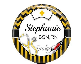 Nurse, Doctor, Medical Worker Badge Reel, Badge Reel, Name Badge Holder, Retractable ID Badge Holder, Name Tag, Personalized badge reel