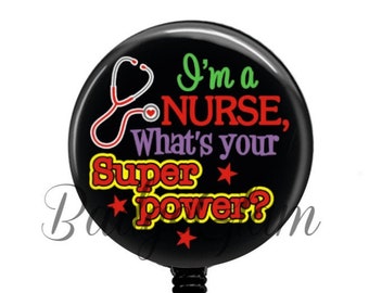 Nurse, Doctor, Medical Worker Badge Reel, Badge Reel, Name Badge Holder, Retractable ID Badge Holder, Name Tag, Personalized badge reel