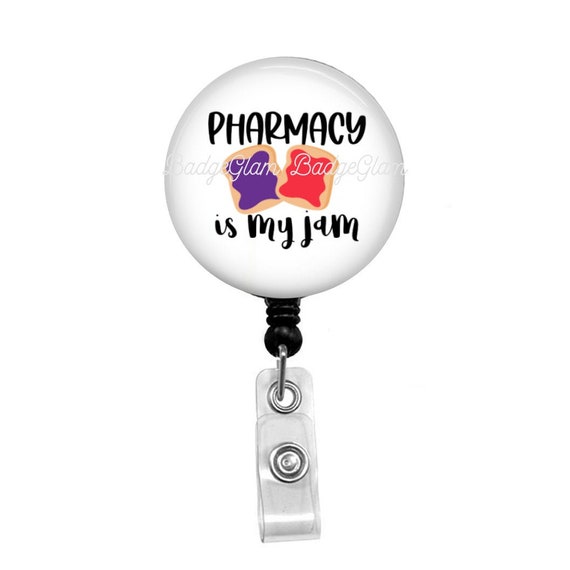 Pharmacy Is My Jam Badge Reel - Pharmacist Badge Reel - Pharmacist Badge  Holder - Pharmacy ID Badge - Pharmacist Gift -Pharmacy tech - Jam