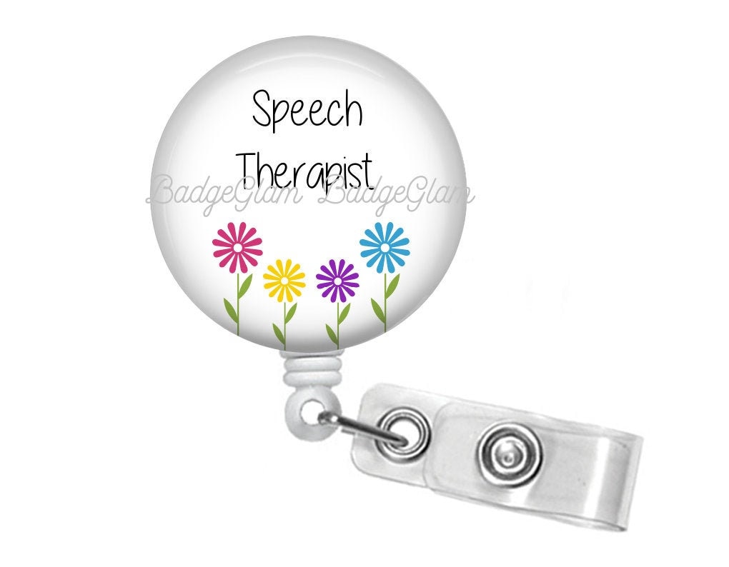 Speech Language Pathologist Badge Reel Speech Therapist Badge Reel