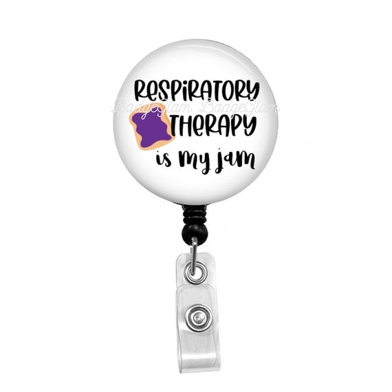 Respiratory Therapy is My Jam Badge Reel RT Badge Reel Respiratory  Therapist Badge Reel RT Badge Holder Respiratory Gift Jam 