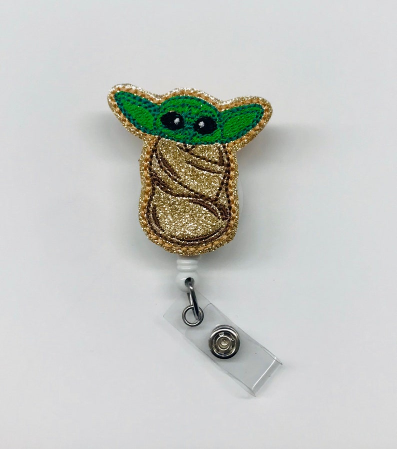 Nurse, Personalized Badge Reel Green Baby Alien badge holder ID holder Retractable ID Badge Holder Name Tag Name Badge Holder