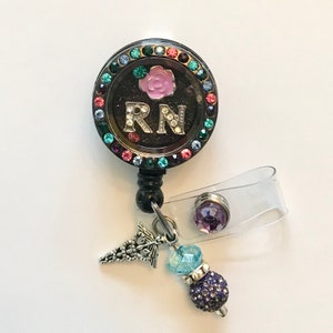 Locket ID Badge Reel Holder, RN badge reel, Nurse badge reel holder