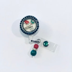 Locket ID Badge Reel Holder, Medical ID Badge, RN badge reel, Nurse badge reel holder