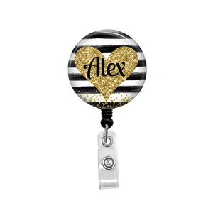 Name Badge Holder, Retractable ID Badge Holder, Name Tag, Personalized, Badge Reel, ID holder, Nurse,