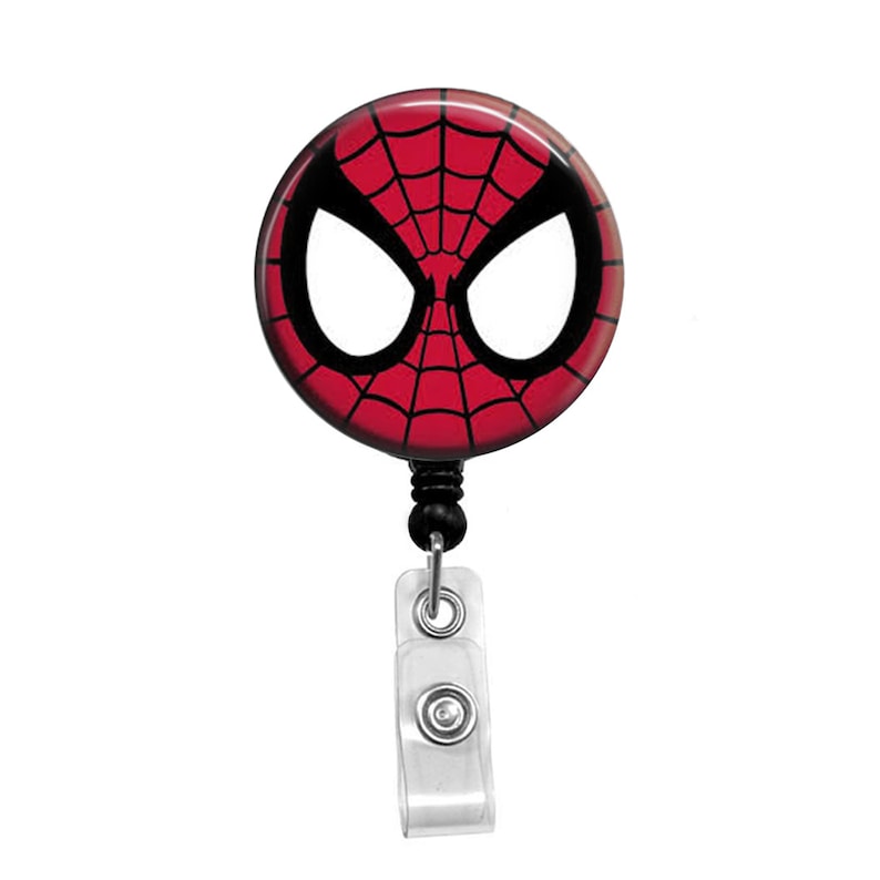 Name Badge Holder Spider Man Badge Reel Name Tag, Retractable ID Badge Holder