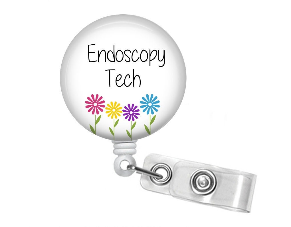 Endoscopy Tech Badge Reel - Endo Tech Badge Holder - Endo Tech - Endo Tech Badge Reel Gift - 1.5 inch Retractable Badge Reel