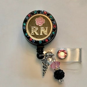 Locket ID Badge Reel Holder, RN badge reel, Nurse badge reel holder