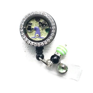 Halloween ID Badge Reel Holder, RN badge reel, teacher badge reel, work name badge