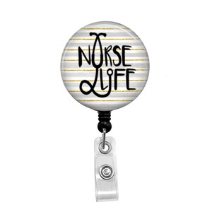 Name Badge Holder, Retractable ID Badge Holder, Name Tag, Personalized, Badge Reel, ID holder, Nurse,