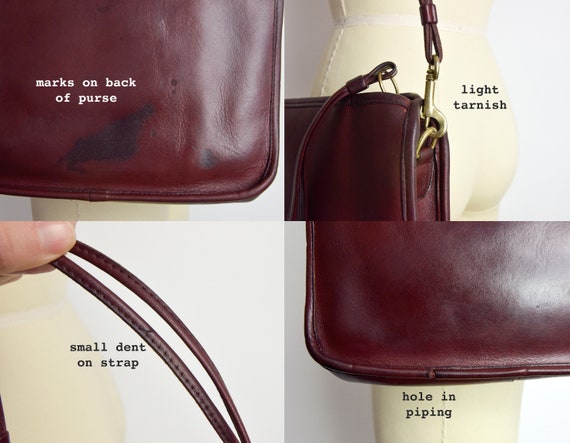 1980s Coach NYC 'Basic Bag' in Burgundy Leather C… - image 10
