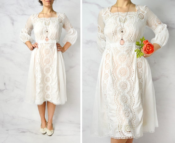 1910s Edwardian Cotton Batiste And Lace Tea Dress Wedding Gown Etsy