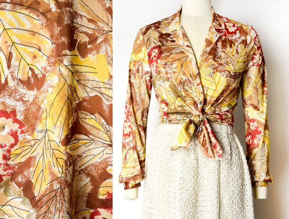 1970s Vera Neumann Blouse Size Large 70s Vera Autu