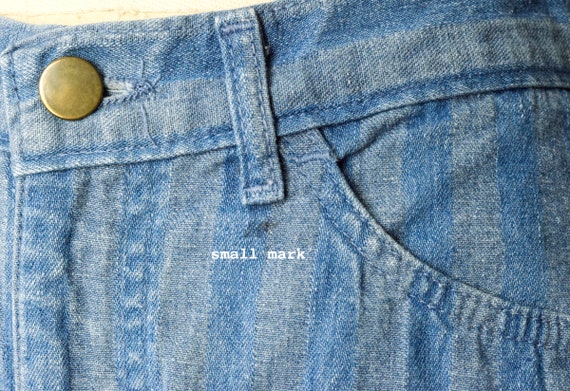 1980s Striped Ankle Zip Jeans Size XS 