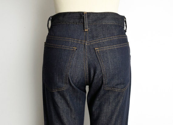 1970s Boot Cut Jeans Size XS 70s Dark Wash Vintag… - image 4