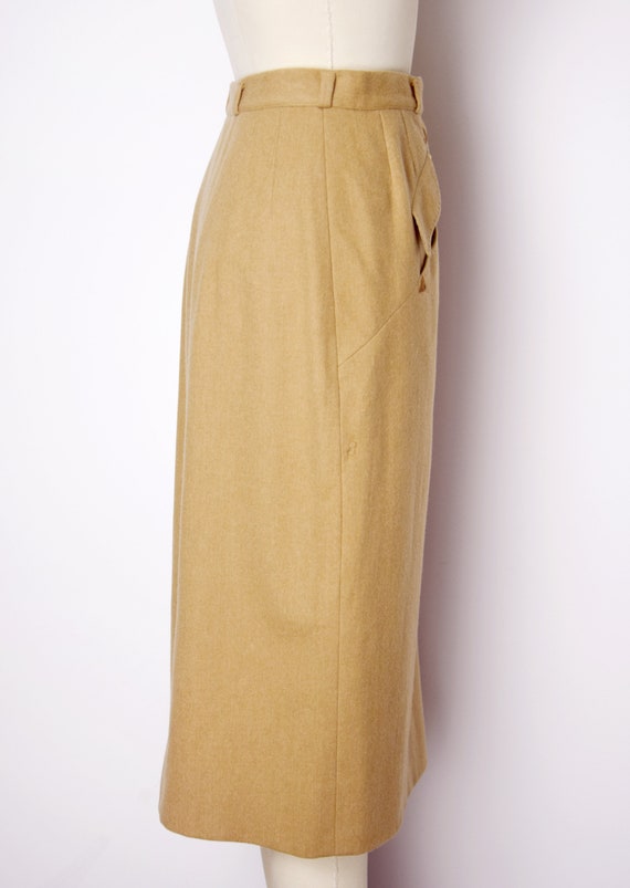 1950s Camel Pencil Skirt Size Small 50s Skirt Vin… - image 7