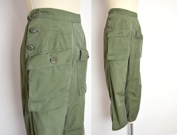 1960s OG 107 Army Trousers Size XS - XXS 20" - 25… - image 2