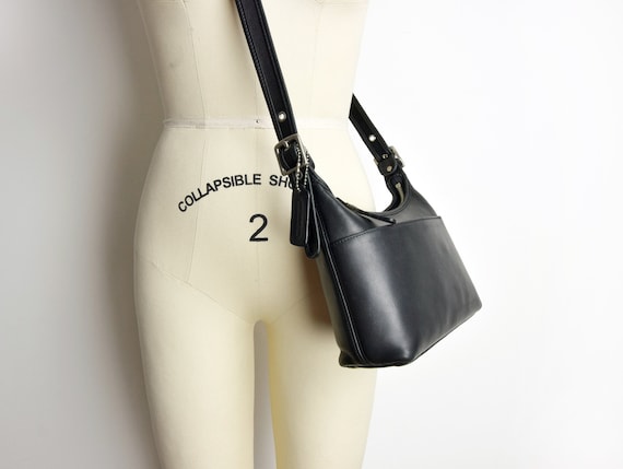 Y2K Coach legacy Small Pocket Zip Crossbody Bag in Black With