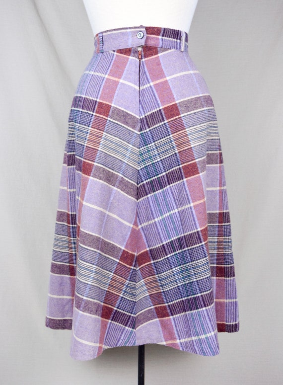 1970s Plaid Skirt Size XS 70s Plaid A Line Skirt … - image 9