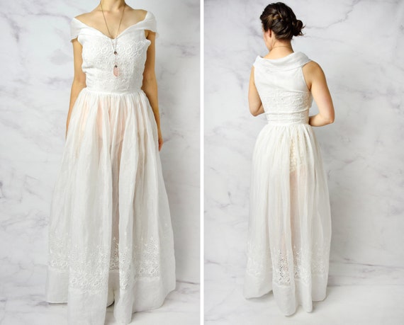 eyelet lace wedding dress