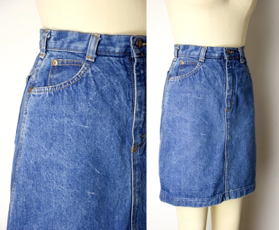 1980s Denim Skirt Size XS - Small 80s Jean Skirt … - image 5