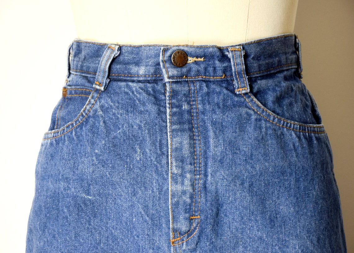 1980s jean skirt