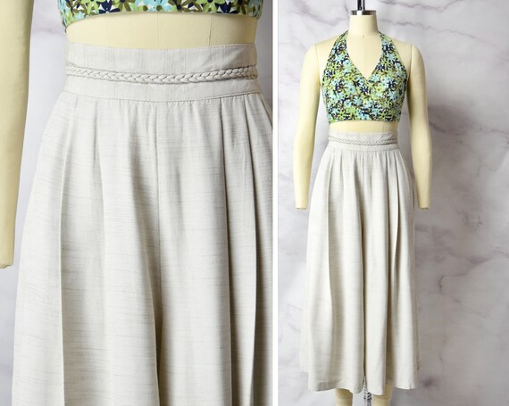 1980s Wide Leg Crop Size XL Minimalist Rayon Cropp