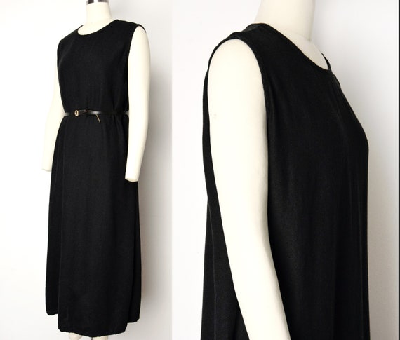 1990s Linen Easy Dress Size XL Minimalist Sleevele