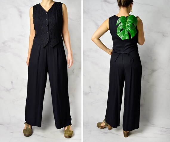 1990s does 1940s Jumpsuit with Soutache Details an