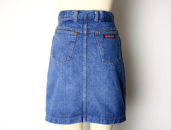 1980s Denim Skirt Size XS - Small 80s Jean Skirt … - image 6