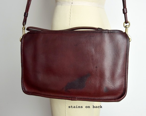 1980s Coach NYC 'Basic Bag' in Burgundy Leather C… - image 7