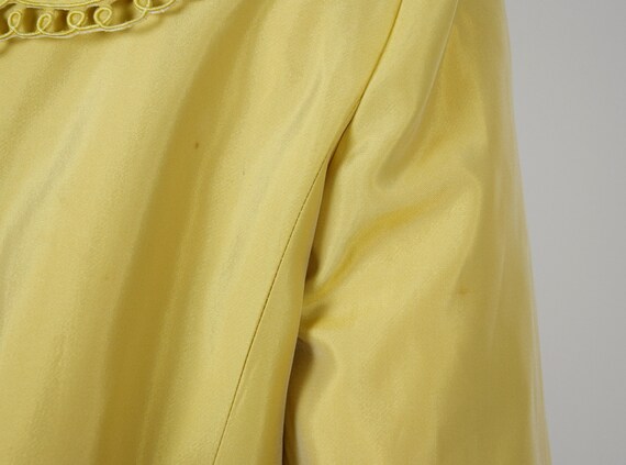 1980s Victor Costa Skirt Suit Size Medium Yellow … - image 10