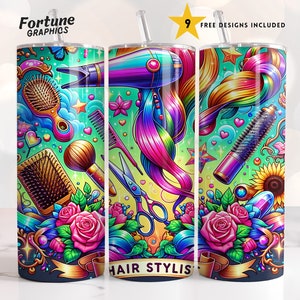 Hair Stylist Tumbler Png Hair Hustler Hairstylist Tumbler Wrap Hairdresser Tumbler Wrap Png Hair Dresser Sublimation Design 20 oz Digital