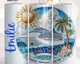 Family Cruise Tumbler Wrap Png Personalize Cruise Ship Cruising Life 2025 Squad 20 oz Skinny Tumbler Sublimation Design Digital Download