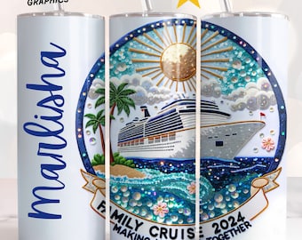 Family Cruise Tumbler Wrap Png Personalize Cruise Ship Cruising Life 2024 2025 Squad 20oz Skinny Tumbler Sublimation Design Digital Download