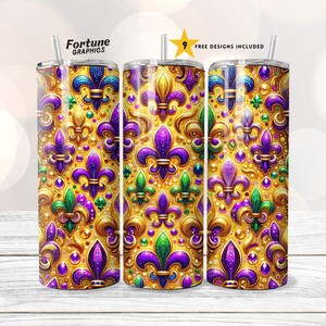 Jay Companies Plum Fleur De Lis Drink Tumblers (Set Of 4) - 25.3 Oz main image 0