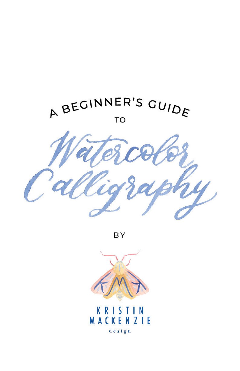 Watercolor Calligraphy Guide Digital Download