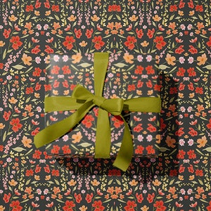 Winter Floral Wrapping Paper