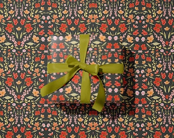 Winter Floral Wrapping Paper
