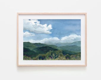 Montagnes Blue Ridge | Impression giclée d'art