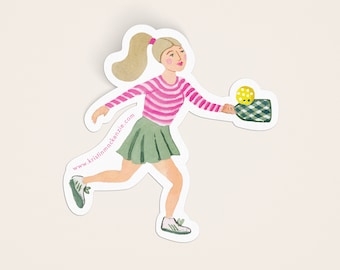 Pickleball Pro Sticker I Pink Stripe