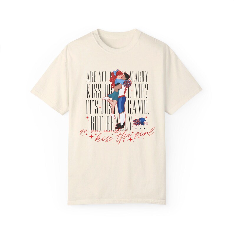 Ariel x High School - Kiss The Girl -The Little Mermaid Inspired - Unisex Comfort Colors T-shirt image 4