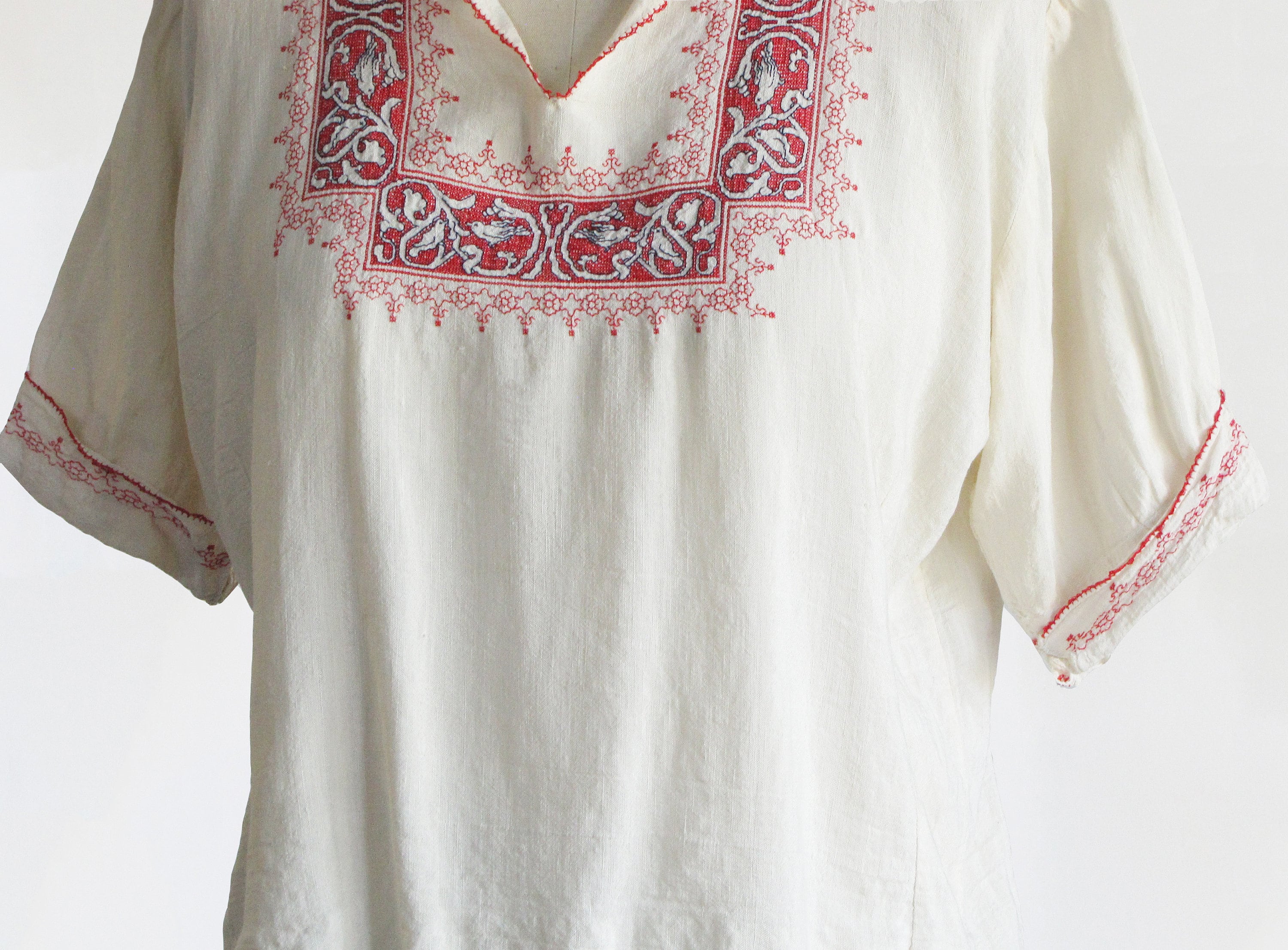 RARE Vintage 1920s Embroidered Peasant Blouse / 1910s Antique - Etsy ...