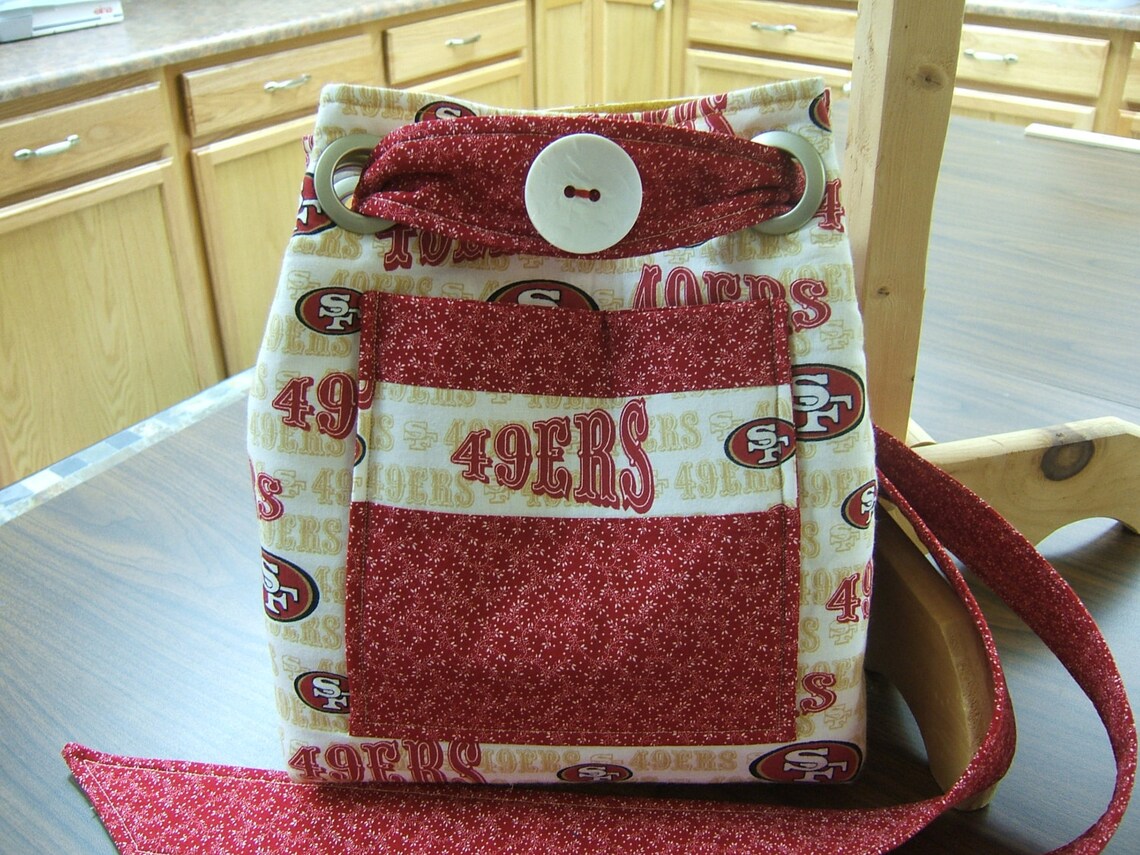 Fabric Purse 49er Purse Sports Themed Purse Shoulder Bag Etsy